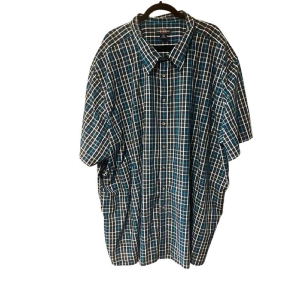 Canyon Ridge Plaid Short Sleeve Button Down Shirt